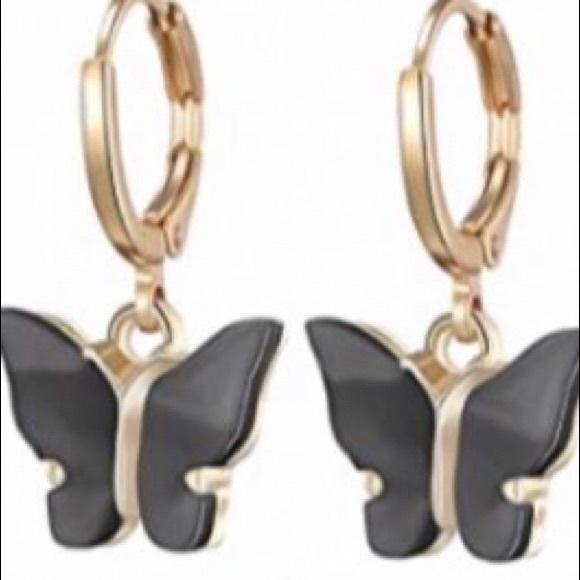 Black Brandy Melville Butterfly Earrings - Picture 1 of 1